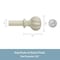 Kenney Mfg Kenney Rachel 5/8" Standard Decorative Window Curtain Rod, 48-86", Antique White KN71605V1 - alternate 4